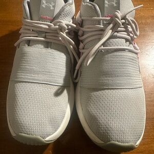 Under Armour White and Gray Sneakers